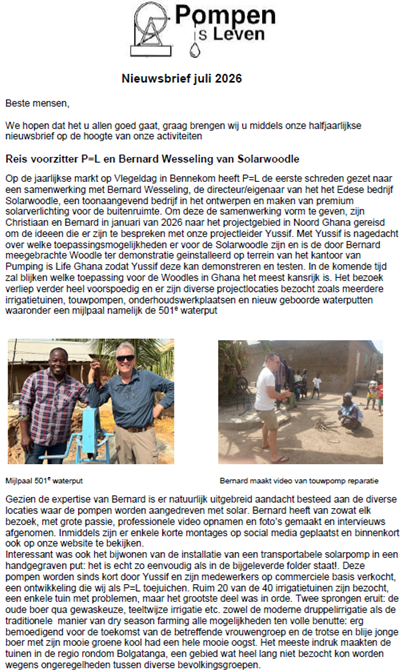 Nieuwsbrief Pompen is Leven juli 2026